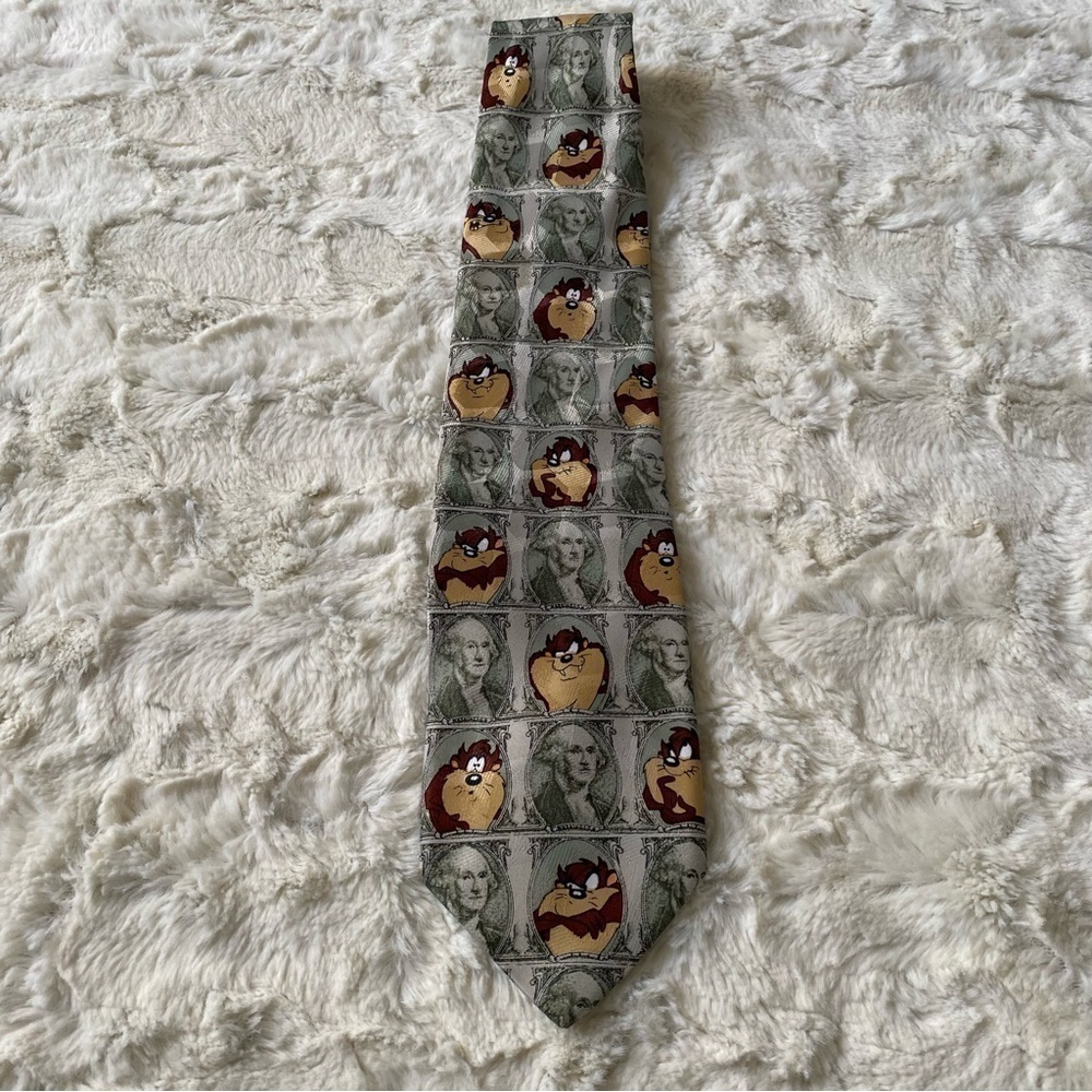 Looney Tunes Mania Vintage Tazz Tasmanian Devil Money Neck Tie